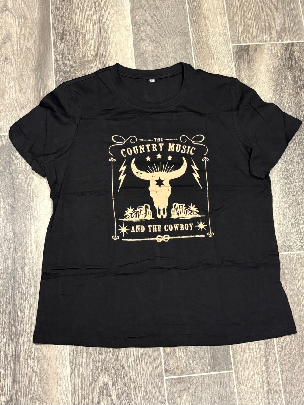 Black Graphic Festival Tee - Country Music and The Cowboy